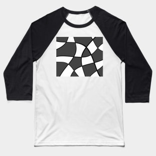 Abstract - gray, black and white. Baseball T-Shirt
